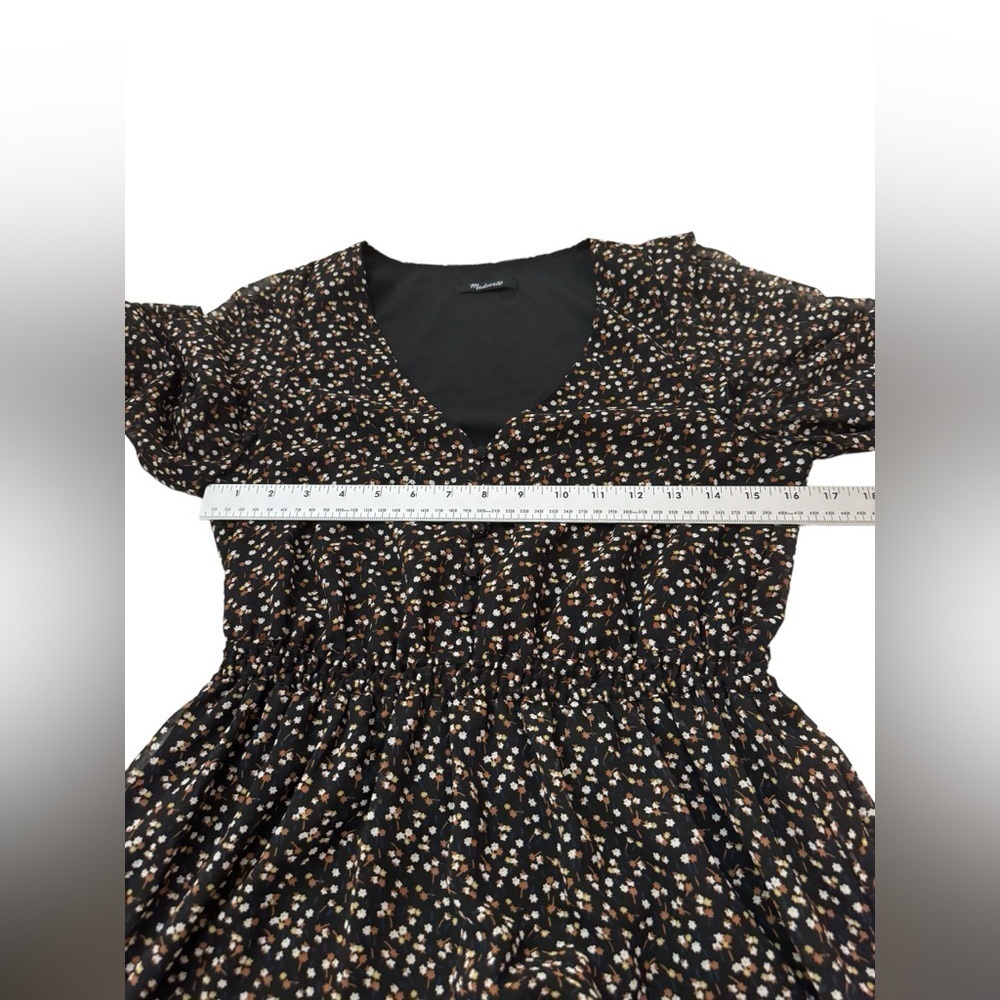 Madewell Georgette Ditsy Floral Mini Dress Button Front S - Picture 13 of 15
